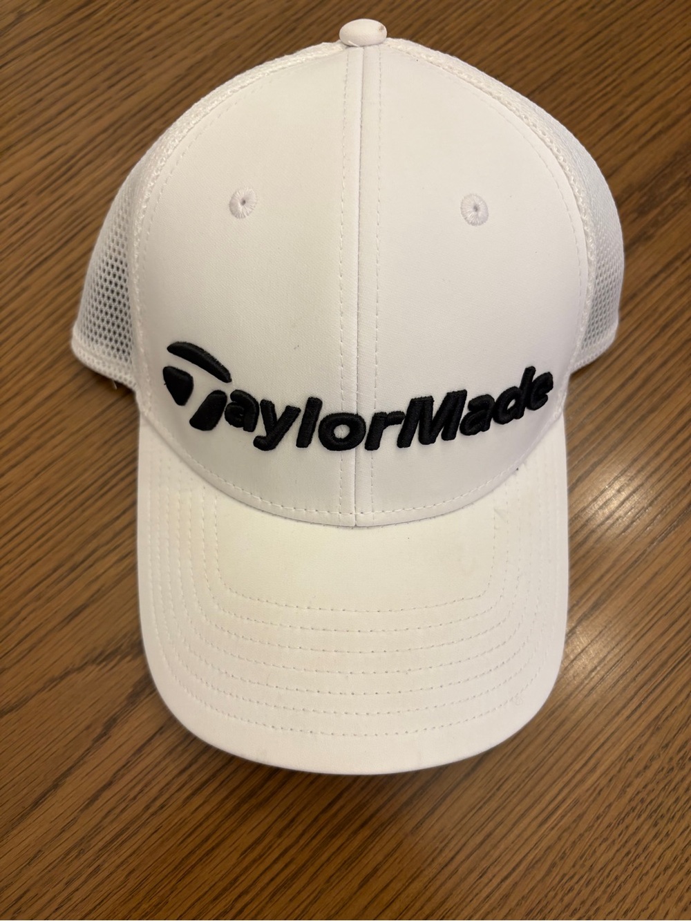 TaylorMade Kids White Cap with Black Embroidered Logo